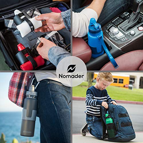 Nomader BPA Free Collapsible Sports Water Bottle - Blue - Nomader BPA Free Collapsible Sports Water Bottle - Blue - Travelking