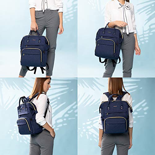 Navy blue large backpack for women, travel, business & leisure - Navy blue large backpack for women, travel, business & leisure - Travelking
