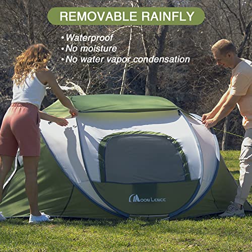 Moon Lence Pop up Tent 4 Person Camping Tent Waterproof Tent - Moon Lence Pop up Tent 4 Person Camping Tent Waterproof Tent - Travelking