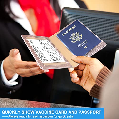 2 Pack Passport and Vaccine Card Holder Combo Passport Holder - 2 Pack Passport and Vaccine Card Holder Combo Passport Holder - Travelking