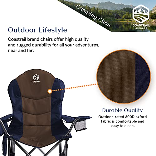 Coastrail Outdoor Padded Camping Chair with Lumbar Back Support - Coastrail Outdoor Padded Camping Chair with Lumbar Back Support - Travelking