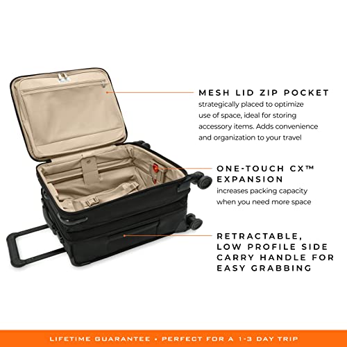 Briggs & Riley Spinners, Black, 19-inch Baseline Compact Carry-On - Briggs & Riley Spinners, Black, 19-inch Baseline Compact Carry-On - Travelking