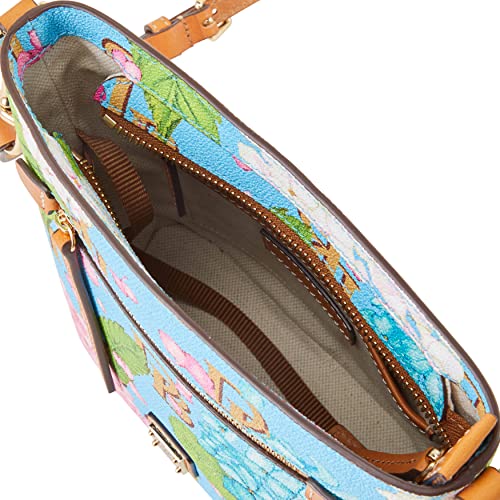 Dooney & Bourke Handbag, Hydrangea Monogram Small Zip Crossbody - Blue - Dooney & Bourke Handbag, Hydrangea Monogram Small Zip Crossbody - Blue - Travelking