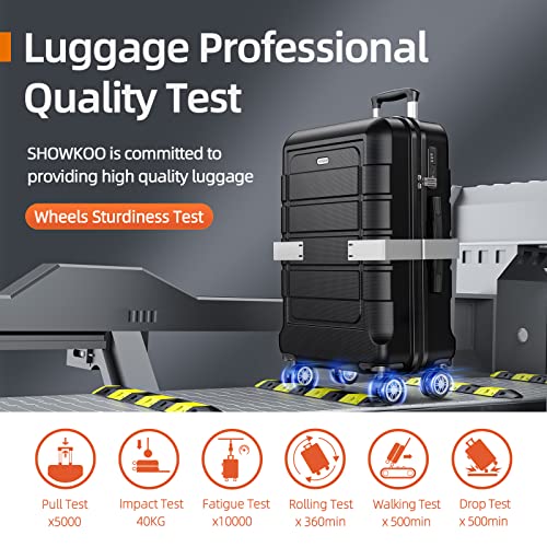 SHOWKOO Luggage Sets Expandable PC+ABS Durable Suitcase - SHOWKOO Luggage Sets Expandable PC+ABS Durable Suitcase - Travelking