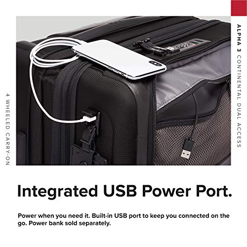 TUMI Alpha 3 Continental Dual Access 4 Wheeled Carry-On Luggage - TUMI Alpha 3 Continental Dual Access 4 Wheeled Carry-On Luggage - Travelking