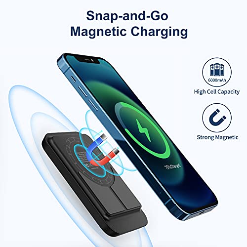 iWALK Magnetic Wireless Power Bank, 6000mAh Portable Charger - iWALK Magnetic Wireless Power Bank, 6000mAh Portable Charger - Travelking