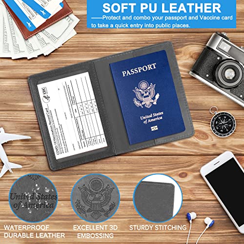 2 Pack Passport and Vaccine Card Holder Combo Passport Holder - 2 Pack Passport and Vaccine Card Holder Combo Passport Holder - Travelking