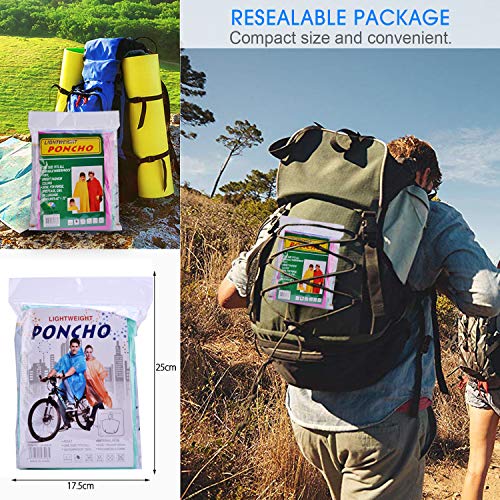 Disposable Camping, Travel Ponchos for Kids, Multi-colored - 4 Pack - Disposable Camping, Travel Ponchos for Kids, Multi-colored - 4 Pack - Travelking