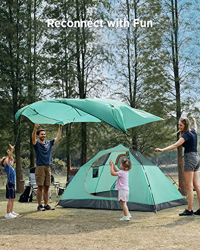 Ciays Camping Tent 4 Person Waterproof Family Tent with Removable Rainfly - Ciays Camping Tent 4 Person Waterproof Family Tent with Removable Rainfly - Travelking