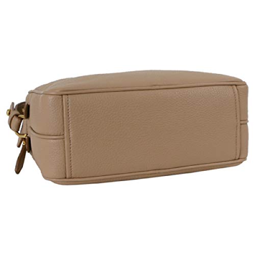 Prada Beige Vitello Phenix Leather Double Zip Crossbody Bag - Prada Beige Vitello Phenix Leather Double Zip Crossbody Bag - Travelking