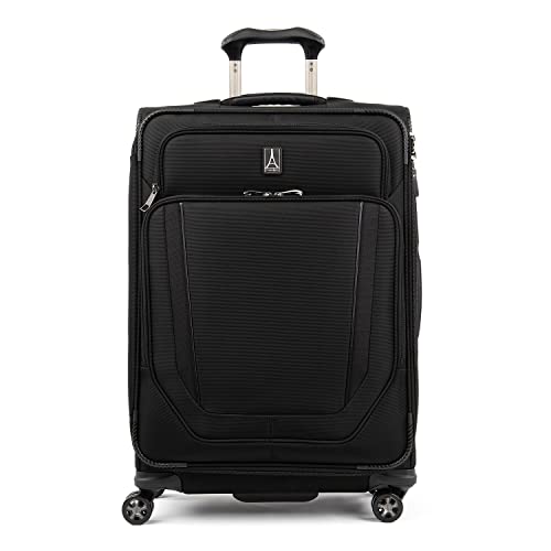 Travelpro Crew Versapack Softside Expandable Spinner Wheel Luggage, Jet Black - Travelpro Crew Versapack Softside Expandable Spinner Wheel Luggage, Jet Black - Travelking