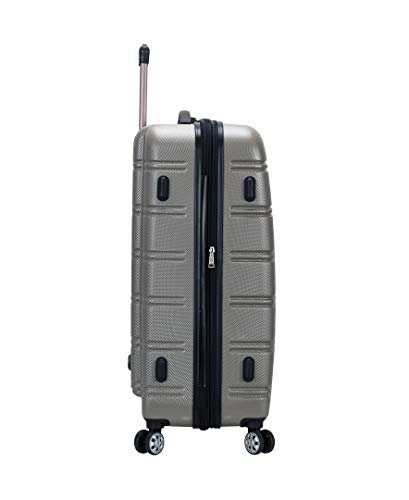 Rockland Melbourne Hardside Expandable Spinner Wheel Luggage, Silver, 3-Piece Set - Rockland Melbourne Hardside Expandable Spinner Wheel Luggage, Silver, 3-Piece Set - Travelking