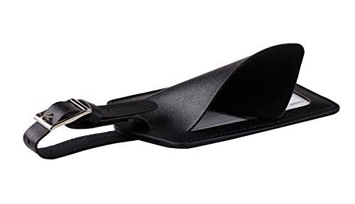 4 Pack Leather Luggage Travel Bag Tags by Travelambo Black - 4 Pack Leather Luggage Travel Bag Tags by Travelambo Black - Travelking