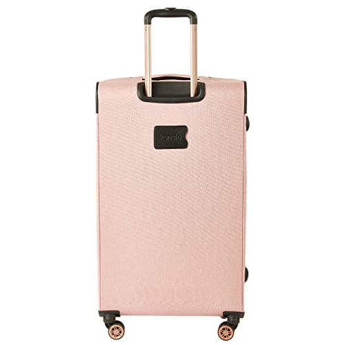Kensie Women's Hudson Softside 3-Piece Spinner Luggage Set, Rose - Kensie Women's Hudson Softside 3-Piece Spinner Luggage Set, Rose - Travelking
