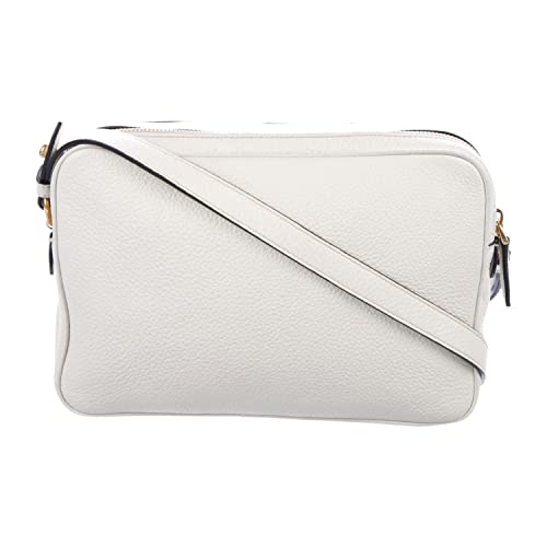 Prada Women's White Vitello Phenix Leather Crossbody HandBag - Prada Women's White Vitello Phenix Leather Crossbody HandBag - Travelking