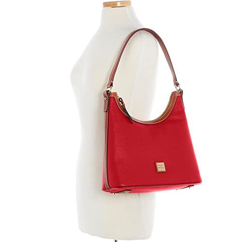 Dooney & Bourke Pebbled Leather Hobo Shoulder Bag (Red) - Dooney & Bourke Pebbled Leather Hobo Shoulder Bag (Red) - Travelking