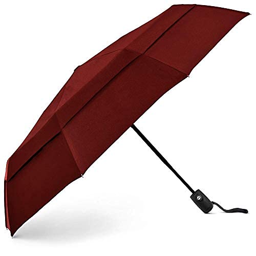 Windproof Travel Umbrellas for Rain - Lightweight - Double Vent - Marsala - Windproof Travel Umbrellas for Rain - Lightweight - Double Vent - Marsala - Travelking