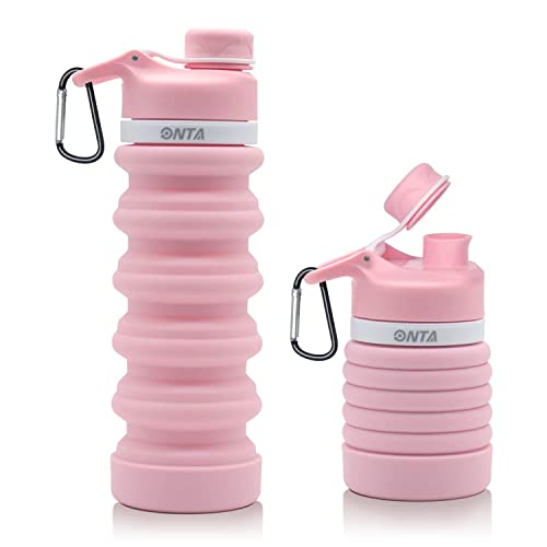 ONTA Collapsible Water Bottle- BPA Free Silicone Foldable Water Bottle - ONTA Collapsible Water Bottle- BPA Free Silicone Foldable Water Bottle - Travelking