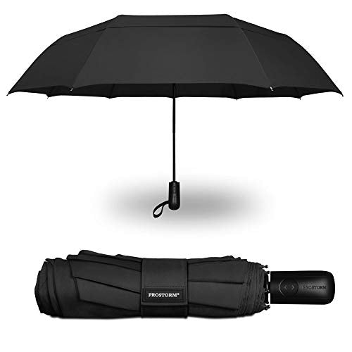 Prostorm Windproof Deep Dome Double Vented Travel Umbrella - Prostorm Windproof Deep Dome Double Vented Travel Umbrella - Travelking