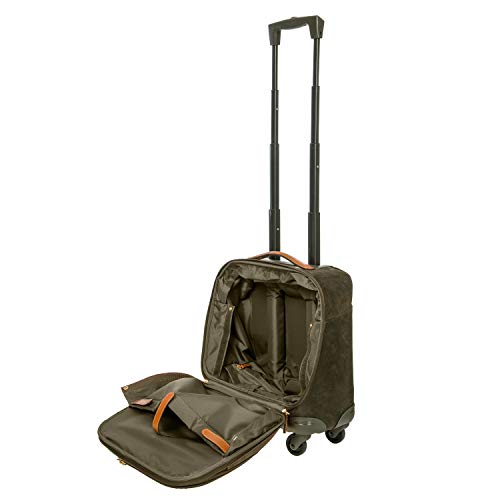 Bric's Life International Laptop Pilot Case Spinner Carry-On - Olive - Bric's Life International Laptop Pilot Case Spinner Carry-On - Olive - Travelking