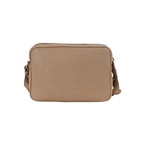 Prada Beige Vitello Phenix Leather Double Zip Crossbody Bag - Prada Beige Vitello Phenix Leather Double Zip Crossbody Bag - Travelking