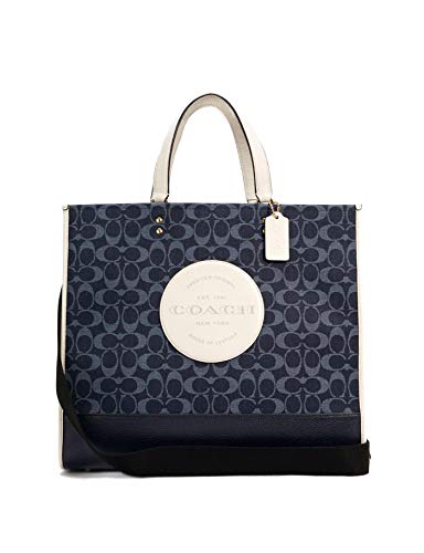 COACH Women's Dempsey Tote 40 In Signature Jacquard With Patch (Denim Multi) - COACH Women's Dempsey Tote 40 In Signature Jacquard With Patch (Denim Multi) - Travelking
