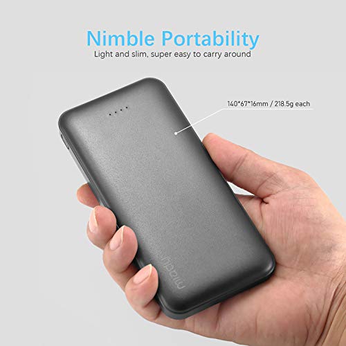 2-Pack Miady 10000mAh Dual USB Portable Charger, Fast Charging - 2-Pack Miady 10000mAh Dual USB Portable Charger, Fast Charging - Travelking