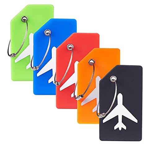 5 Pack Silicone Luggage Tag Baggage Handbag School Bag Suitcase - 5 Pack Silicone Luggage Tag Baggage Handbag School Bag Suitcase - Travelking