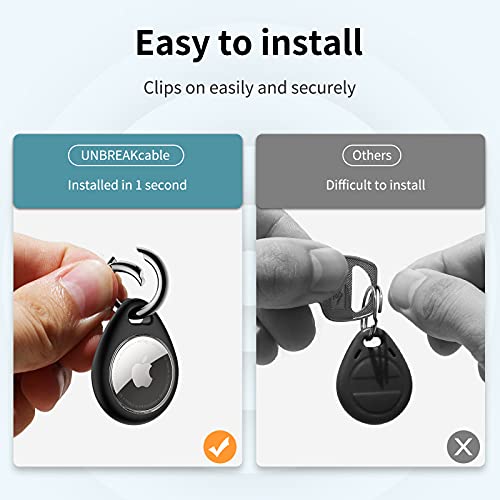 UNBREAKcable 4-Pack AirTag Case with Keychain , Lock Design - UNBREAKcable 4-Pack AirTag Case with Keychain , Lock Design - Travelking