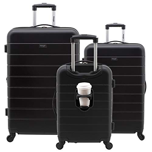 Wrangler 2 Piece Usb Port Cup Holder Luggage Set in Black for Men