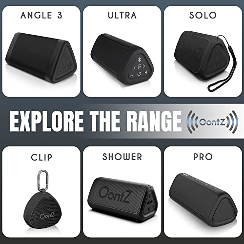 OontZ Angle 3 Ultra Waterproof 5.0 Bluetooth Speaker, 14 Watts, Black - OontZ Angle 3 Ultra Waterproof 5.0 Bluetooth Speaker, 14 Watts, Black - Travelking