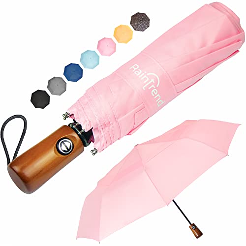 Pink Compact Travel Umbrella - Windproof Automatic - Women - Pink Compact Travel Umbrella - Windproof Automatic - Women - Travelking