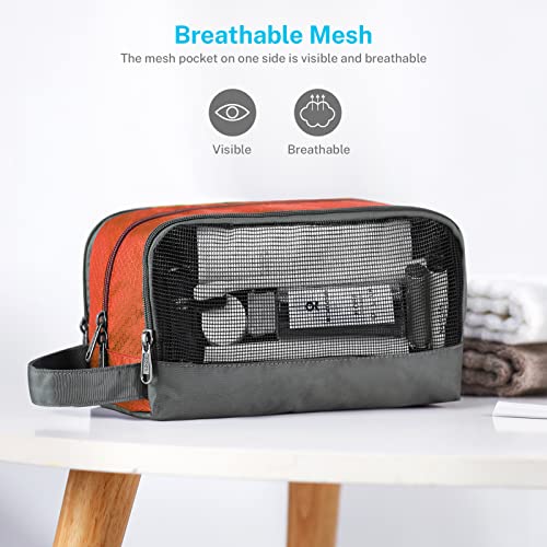 Travel Toiletry Bag Nylon, Gonex Dopp Kit Shaving Bag, Orange - Travel Toiletry Bag Nylon, Gonex Dopp Kit Shaving Bag, Orange - Travelking