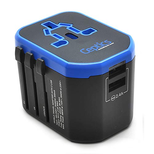 Ceptics World Travel Dual USB Power Plug Adapter - Ceptics World Travel Dual USB Power Plug Adapter - Travelking