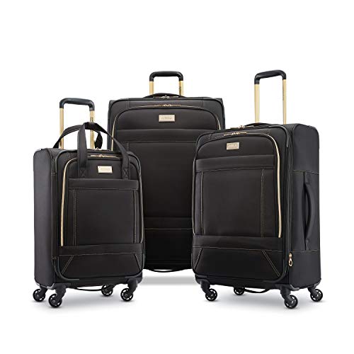 American Tourister Belle Voyage Softside Luggage with Spinner Wheels, Black - American Tourister Belle Voyage Softside Luggage with Spinner Wheels, Black - Travelking