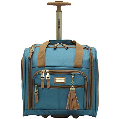 Steve Madden Harlo Teal Blue Underseat Carry-On - Lightweight, Multi-Compartment Design - Steve Madden Harlo Teal Blue Underseat Carry-On - Lightweight, Multi-Compartment Design - Travelking