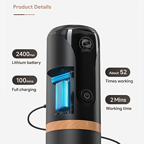 Portable Mini Battery Espresso Machine with 3-4 Mins Self-Heating - Portable Mini Battery Espresso Machine with 3-4 Mins Self-Heating - Travelking