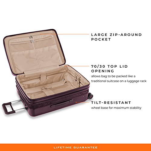 Briggs & Riley Sympatico Hardside Medium Spinner Luggage, Plum - Briggs & Riley Sympatico Hardside Medium Spinner Luggage, Plum - Travelking