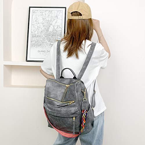 Women's Grey Fashion Backpack, Handbag and Shoulder Bag - Women's Grey Fashion Backpack, Handbag and Shoulder Bag - Travelking