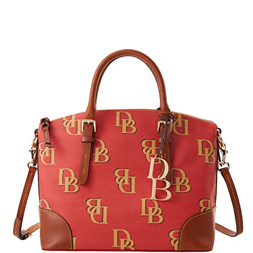 Dooney & Bourke Handbag, Monogram Domed Satchel - Red - Dooney & Bourke Handbag, Monogram Domed Satchel - Red - Travelking