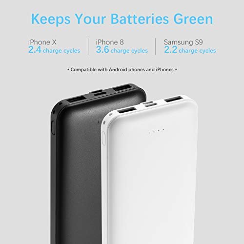 2-Pack Miady 10000mAh Dual USB Portable Charger, Fast Charging - 2-Pack Miady 10000mAh Dual USB Portable Charger, Fast Charging - Travelking