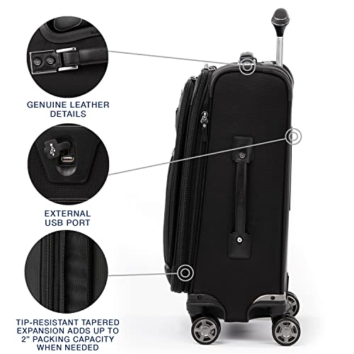 Travelpro Platinum Elite Softside Expandable Luggage, 8 Wheel - Travelpro Platinum Elite Softside Expandable Luggage, 8 Wheel - Travelking