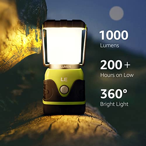LE LED Camping Lantern, Battery Powered LED with 1000LM, 4 Light - LE LED Camping Lantern, Battery Powered LED with 1000LM, 4 Light - Travelking