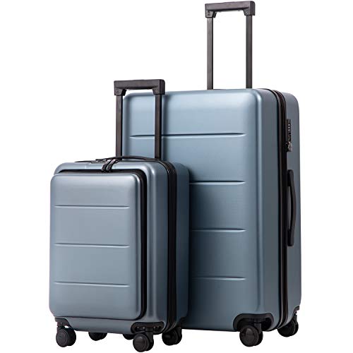 COOLIFE 2 Piece Luggage Set - ABS+PC - Night Navy - COOLIFE 2 Piece Luggage Set - ABS+PC - Night Navy - Travelking