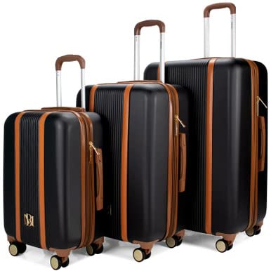 Badgley Mischka Mia 3 Piece Expandable Retro Luggage Set - Badgley Mischka Mia 3 Piece Expandable Retro Luggage Set - Travelking