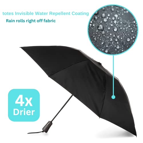 Totes InBrella Reverse Closing Folding Umbrella – Inverted Closure - Totes InBrella Reverse Closing Folding Umbrella – Inverted Closure - Travelking