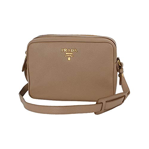Prada Beige Vitello Phenix Leather Double Zip Crossbody Bag - Prada Beige Vitello Phenix Leather Double Zip Crossbody Bag - Travelking