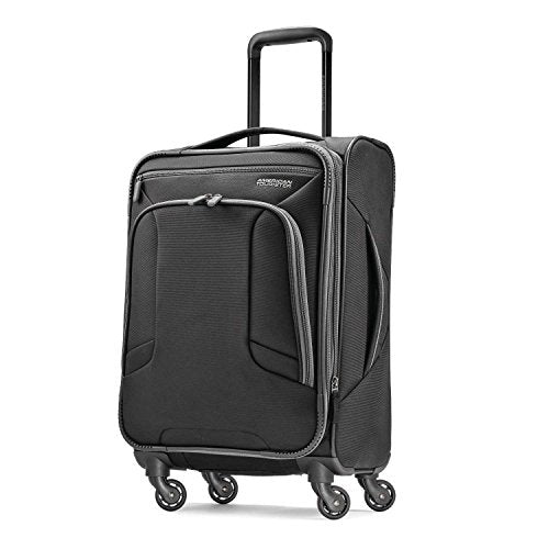 American Tourister 4 Kix Expandable Softside Luggage, Black/Grey - American Tourister 4 Kix Expandable Softside Luggage, Black/Grey - Travelking