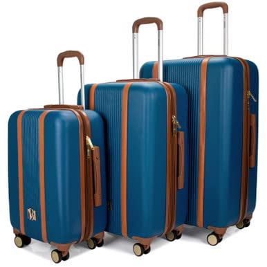 Badgley Mischka Mia 3 Piece Expandable Retro Luggage Set - Badgley Mischka Mia 3 Piece Expandable Retro Luggage Set - Travelking