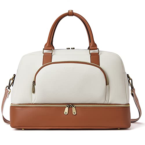 BOSTANTEN Weekender Leather Duffel Bag Carry On Large Tote - BOSTANTEN Weekender Leather Duffel Bag Carry On Large Tote - Travelking